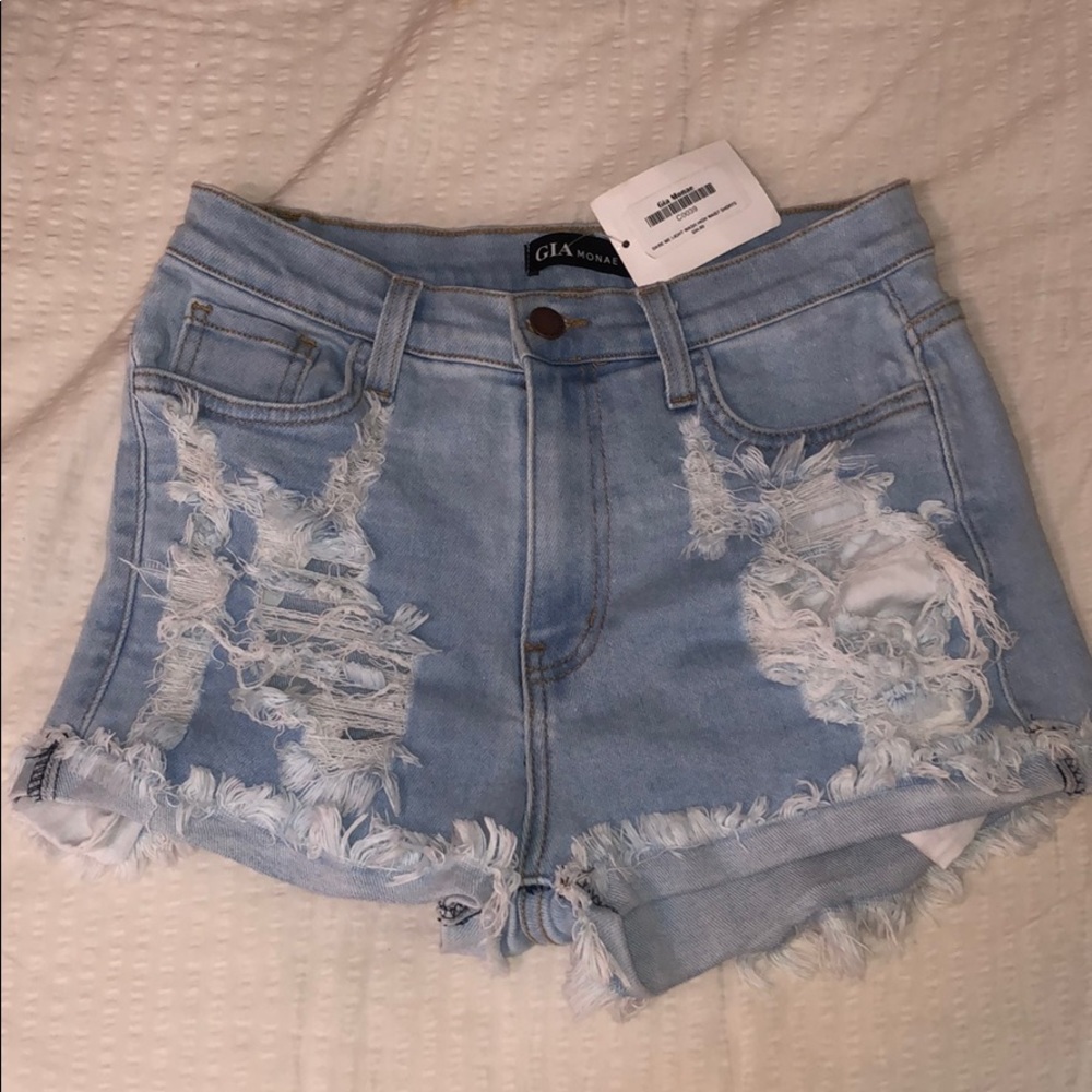 Gia Monae Shorts Light Wash size M